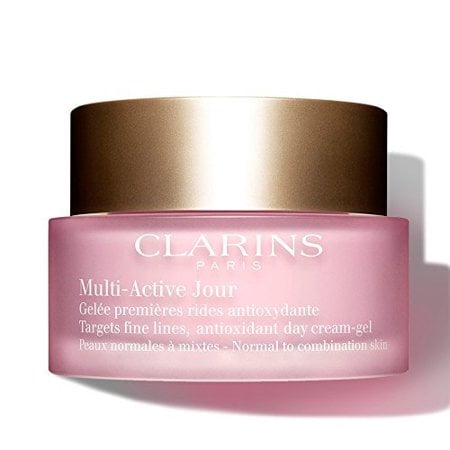 Clarins Multi-Active Jour Day Cream 1.7 oz (Normal/Combination Skin) Triderma Facial Cleanser 6.2 oz, 2 Pack